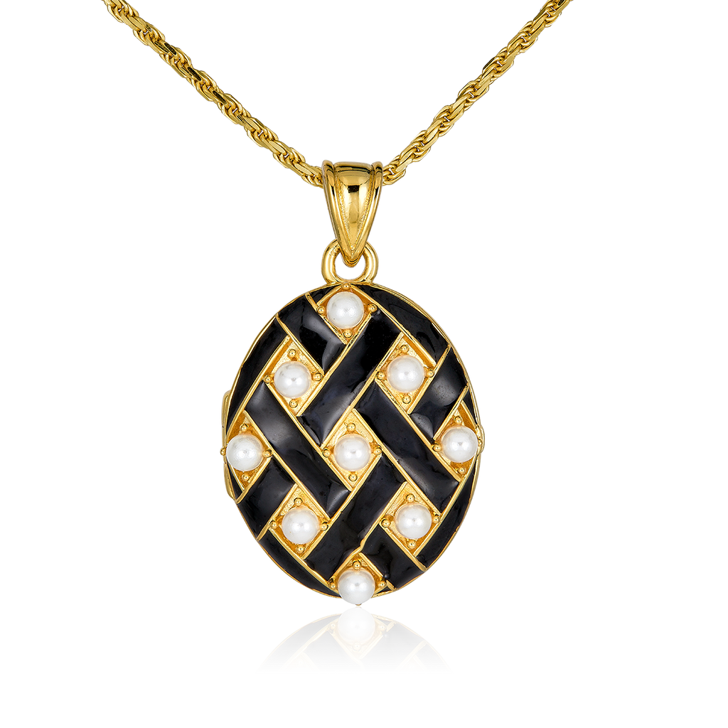 Woven Pearl Mourning Locket – Saif Latif Jewelry