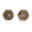 Himyarite Kingdom Coin (2nd Century A.D.) Earrings in Solid 18kt Gold