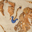 8th Century Persian Lapis Dove Drop Earring in Solid 14kt Gold