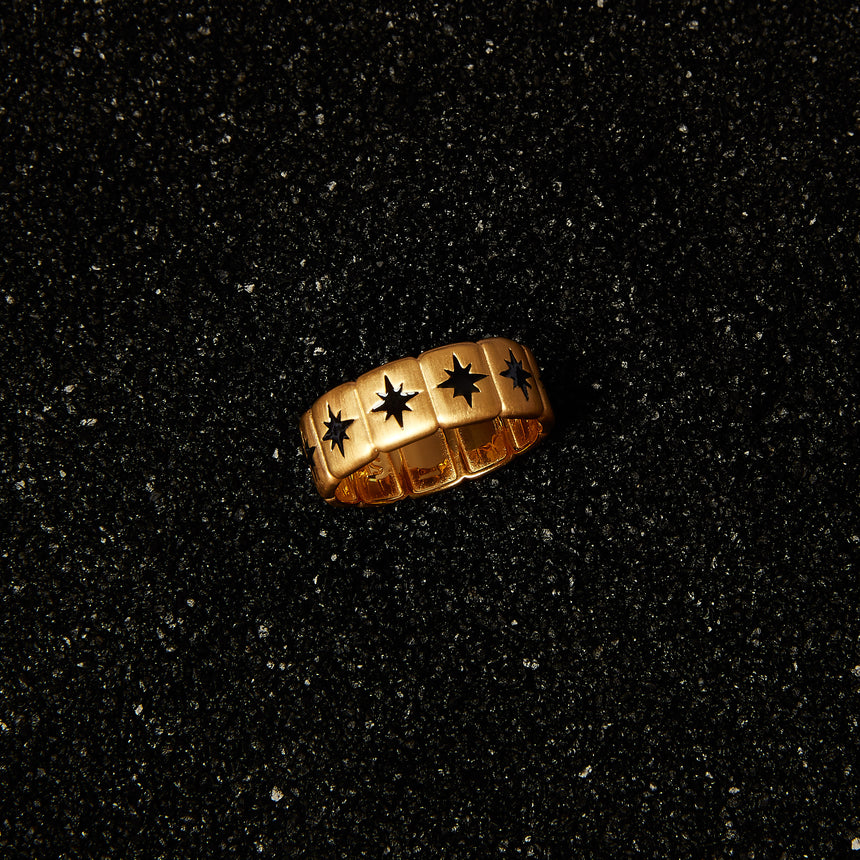 Victorian Star Mourning Ring