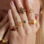 Heart Knot Moonstone Ring