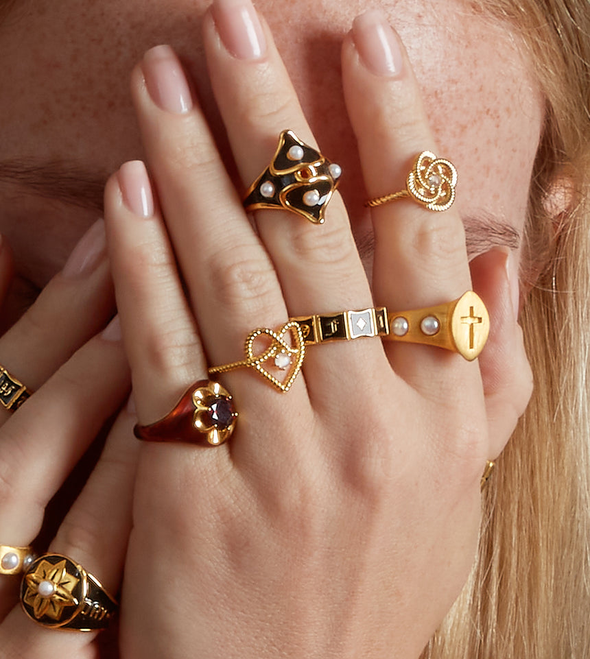 Moonstone Love Knot Ring