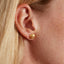 Domed White Sapphire Star Earrings