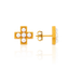 Rosary Pearl Cross Stud Earrings
