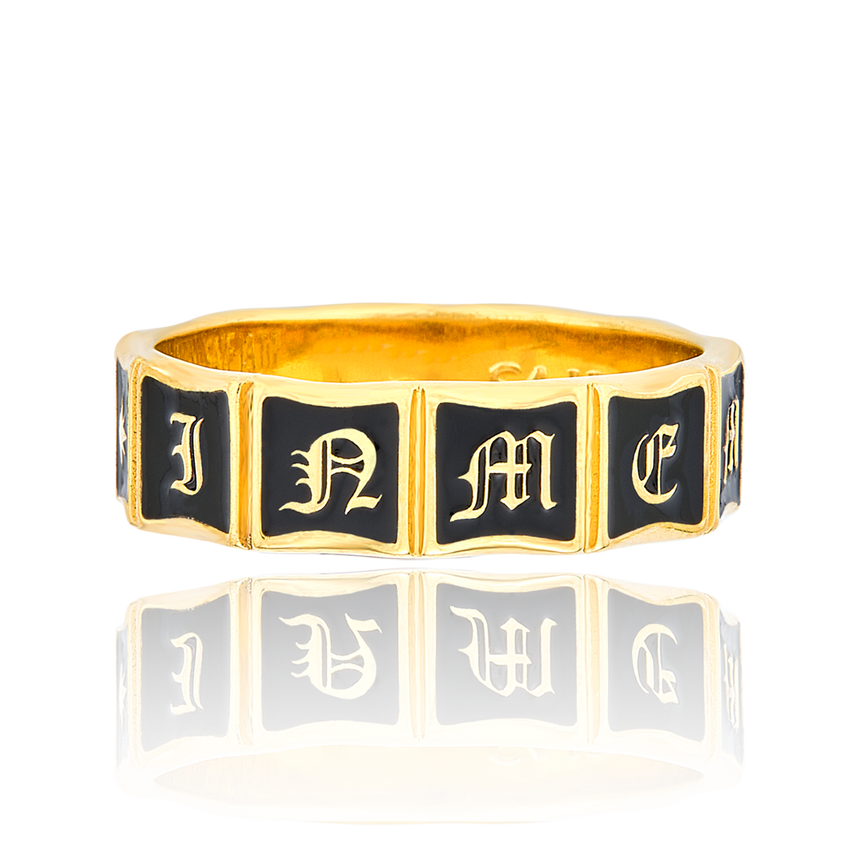 Saif Latif Jewelry gothic mourning ring men women antique jewelry