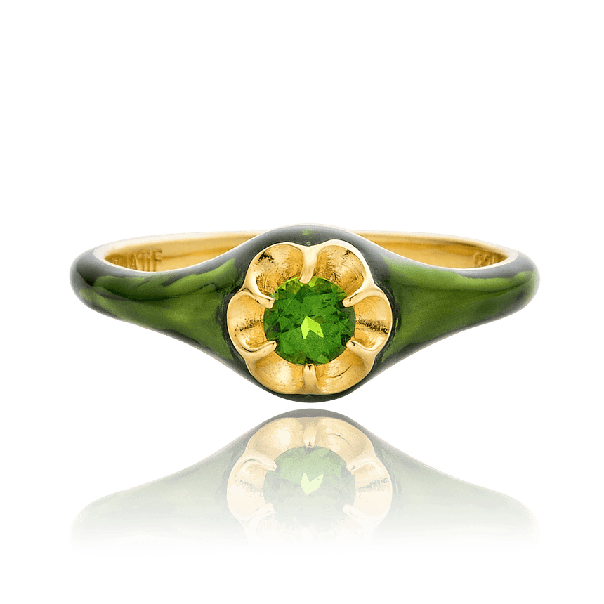 Emerald Petite Parlor Ring
