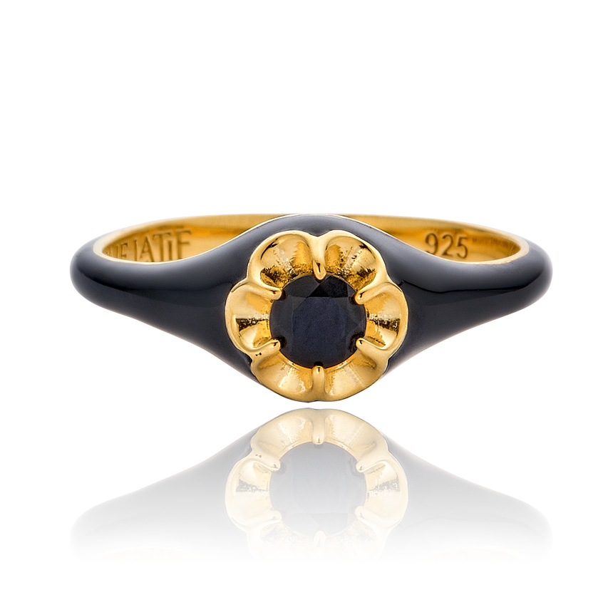 Onyx Petite Parlor Ring