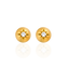 Domed White Sapphire Star Earrings