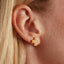 Rosary Pearl Cross Stud Earrings