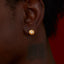 Domed White Sapphire Star Earrings