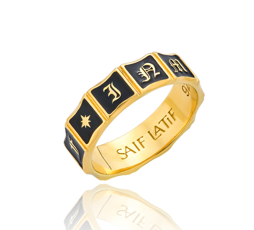 Saif Latif Jewelry gothic mourning ring men women antique jewelry